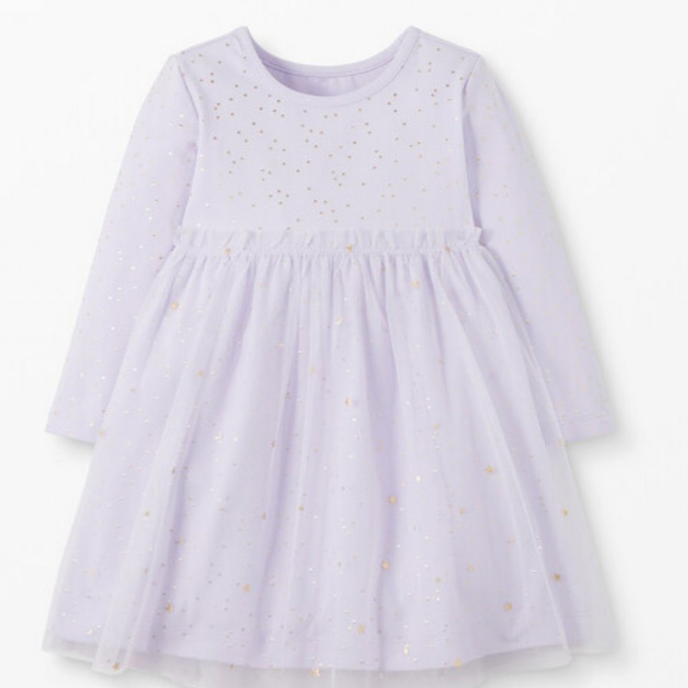 Adorable toddler lavender tulle dress from Hanna Andersson